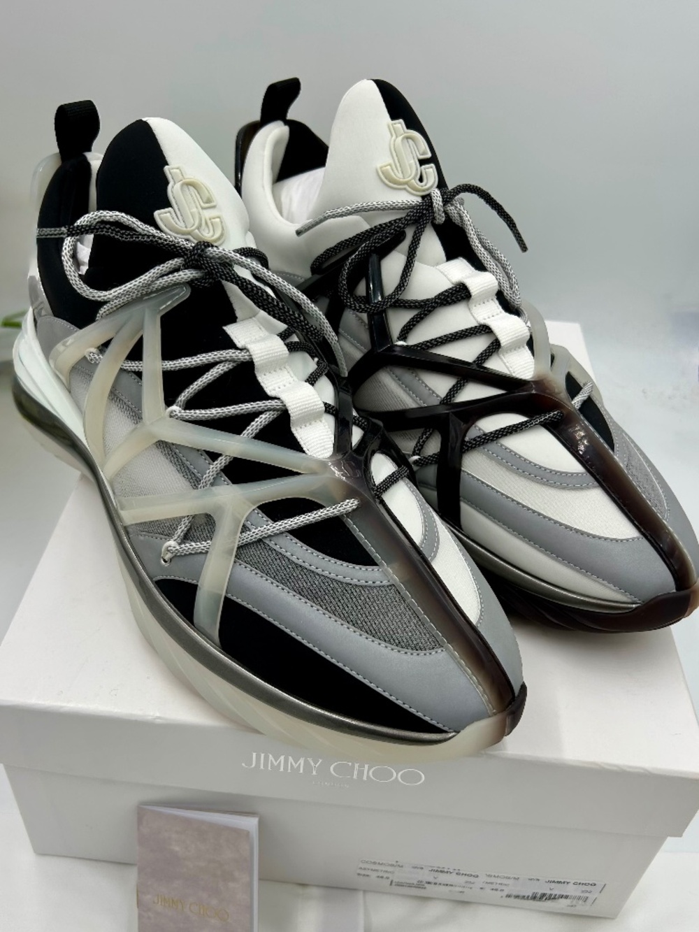 Jimmy Choo Cosmos/M Low-Top Panelled Sneakers.  Size 46/13 US.